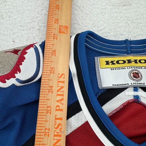 Vintage Colorado Avalanche ELKINS #19 Custom Jersey Mens Small Red Stitched READ - Picture 6 of 7